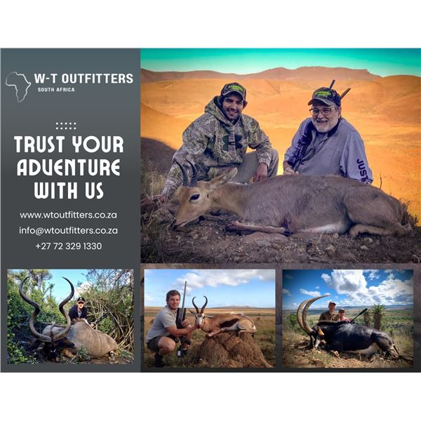W-T OUTFITTERS: 7-Day Trophy Hunt for One-Hunter and One Non-Hunter In Eastern Cape, South Africa