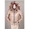 Image 2 : ALASKA FUR GALLERY: Natural Tortora Russian Sable Reversible Bomber with Hood