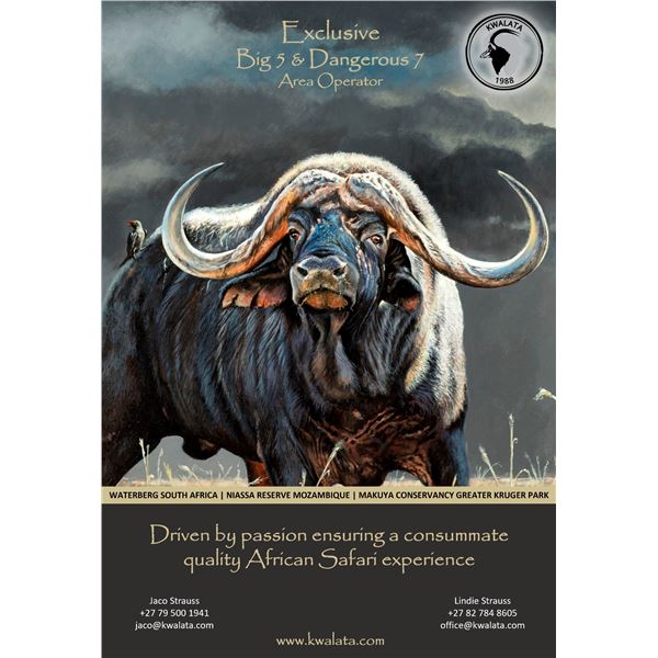 KWALATA SAFARIS: 7-Day 2x1 Plains Game Safari for Two Hunters with $1,500 Trophy Credit Per Hunter