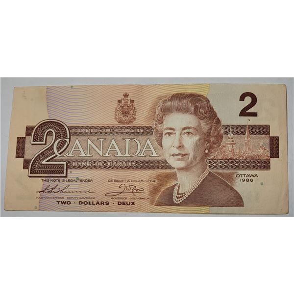 38)  CANADIAN UNCIRCULATED $2.00 BANKNOTE.