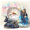 Image 1 : 8)  FANTASY ALARM CLOCK WITH A CASTLE, DRAGON &