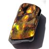 Image 1 : 9)  NATURAL ORANGE/GREEN/YELLOW FIRE AMMOLITE