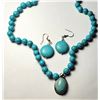 Image 1 : 22)  NATURAL 8MM BLUE TURQUOISE ROUND GEMSTONE