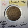 Image 1 : 32)  CANADIAN 1910 KING EDWARD VII LARGE PENNY.