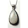 Image 1 : 23)  NATURAL PEAR SHAPED FIRE MOONSTONE PENDANT