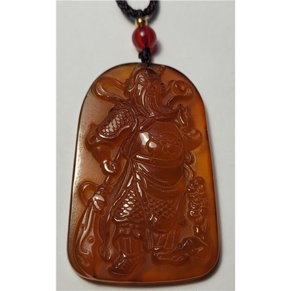 20)  NATURAL CARVED CARNELIAN JADE GOD OF WEALTH