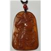 Image 1 : 20)  NATURAL CARVED CARNELIAN JADE GOD OF WEALTH
