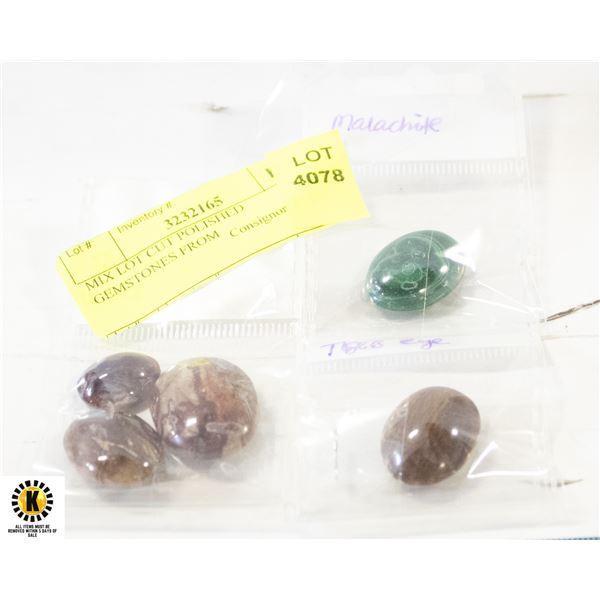 MIX LOT CUT POLISHED GEMSTONES FROM