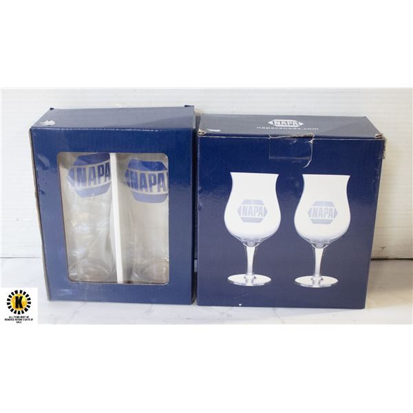 NEW OLD NAPA GOBLETS AND BEER GLASSES