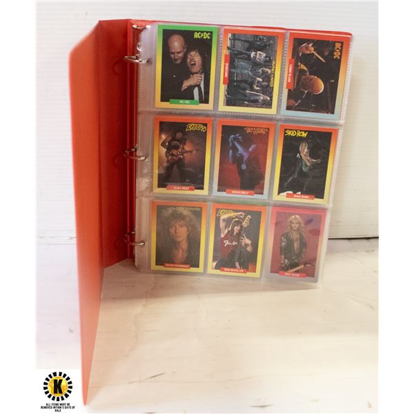 BINDER OF ROCK N ROLL COLLECTOR CARDS