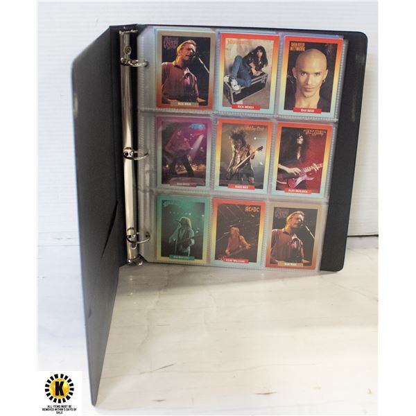 BINDER OF ROCK N ROLL COLLECTOR CARDS