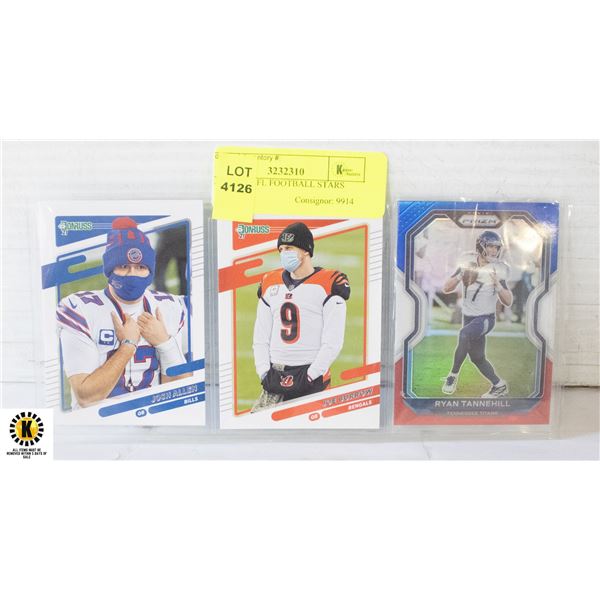 LOT OF 3 NFL FOOTBALL STARS