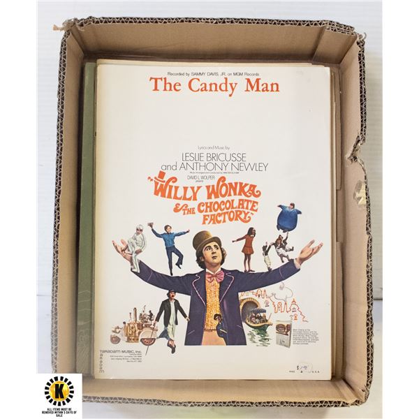 BOX OF VINTAGE SHEET MUSIC