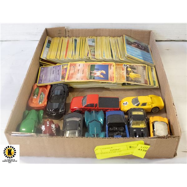 HOT WHEELS TOY CARS USED + POKEMON CARDS USED