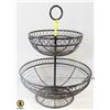 Image 1 : METAL 2 TIERS BATHROOM BASKET