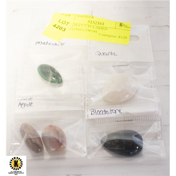 MIX LOT CUT POLISHED GEMSTONES FROM