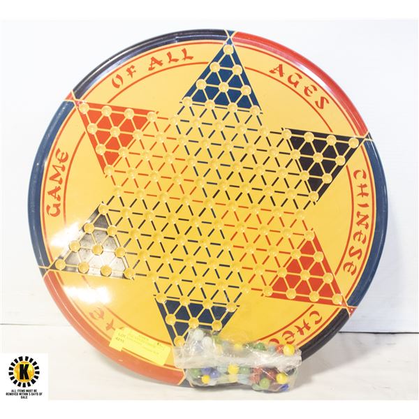 19" METAL VINTAGE CHINESE CHECKERS BOARD
