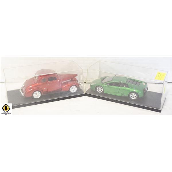 2 DIECAST CARS: LAMBORGHINI AND 1939 CHEVY COUPE