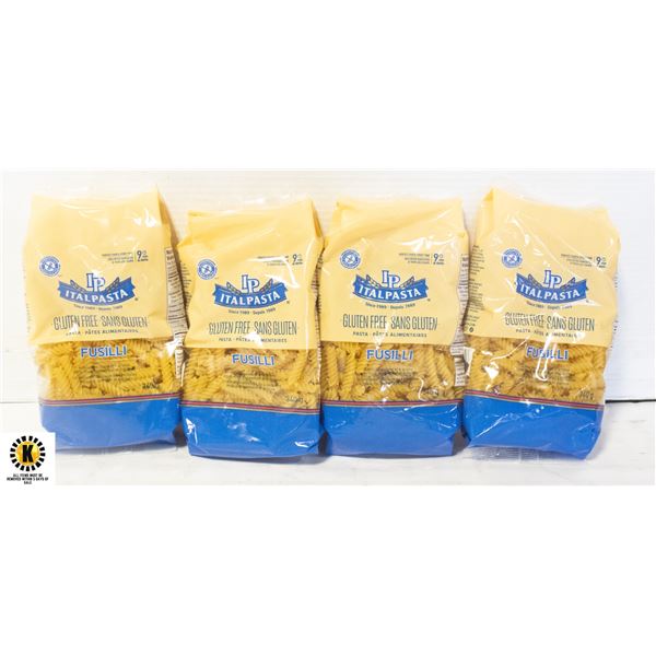 FOUR BAGS OF FUSILLI GLUTEN-FREE PASTA
