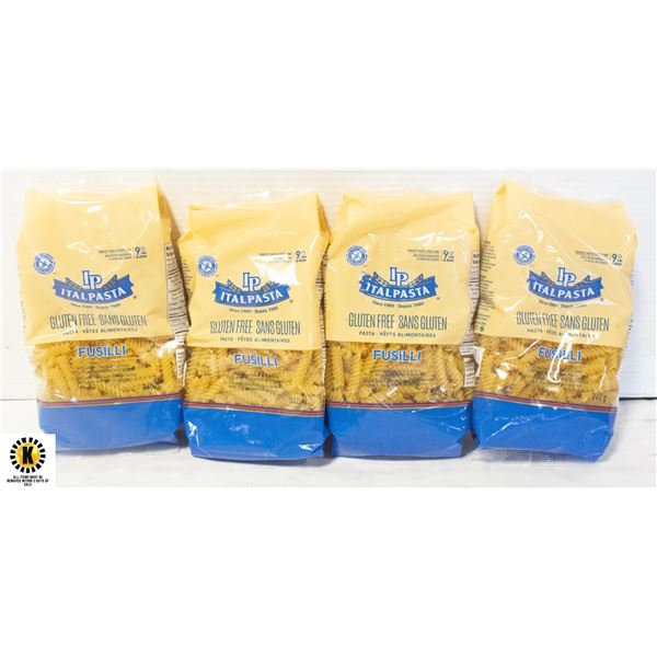 FOUR BAGS OF FUSILLI GLUTEN-FREE PASTA