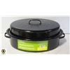 Image 1 : NEW 18LBS CARBON STEEL ENAMELED ROASTER W/ LID