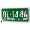 Image 1 : NEW 1968 UNUSED LICENSE PLATE
