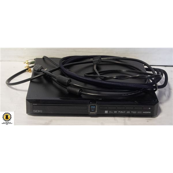 SEIKI BLU RAY DISC PLAYER AND CORDS