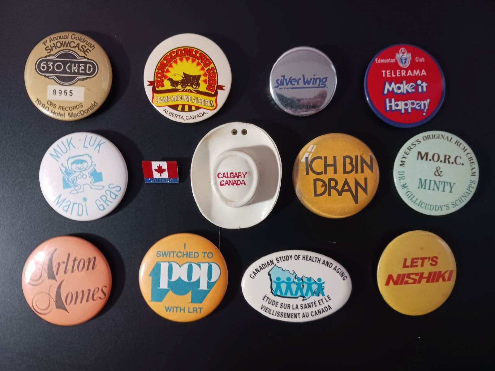 LOT OF 10, 1980'S VINTAGE PINBACK BUTTONS