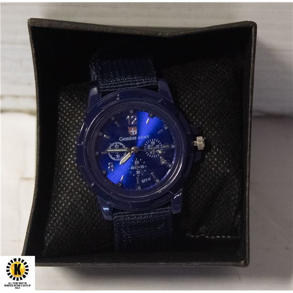 NEW GENIUS ARMY WATCH BLUE ON BLUE