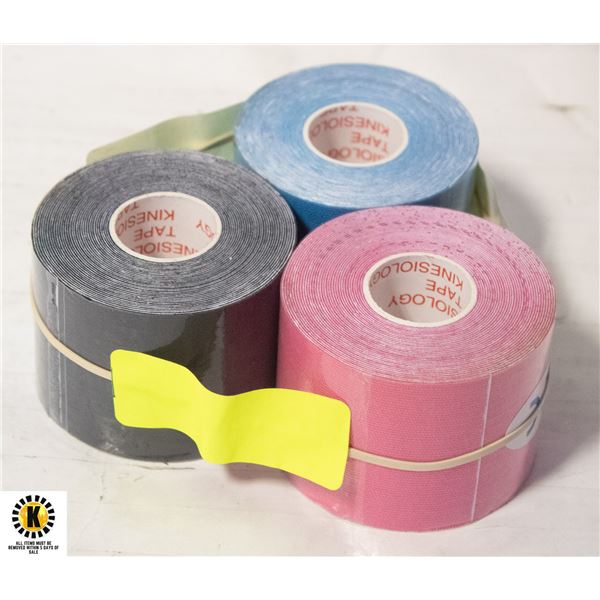 LOT OF 3 KINESIOLOGY TAPE