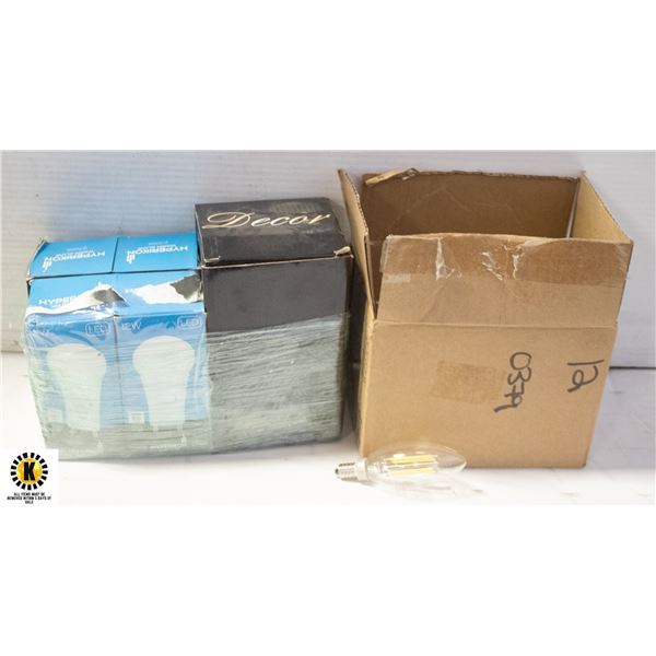 BOX OF 10 EDISON BULBS & HYYPERKON GU24 LED BULBS
