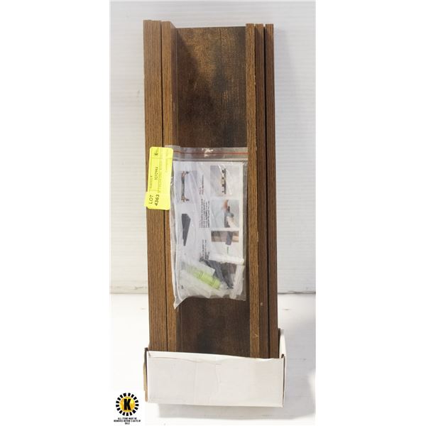 SET OF 3 FLOATING WOOD SHELVES