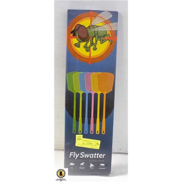6 COLOR PACK FLY SWATTER