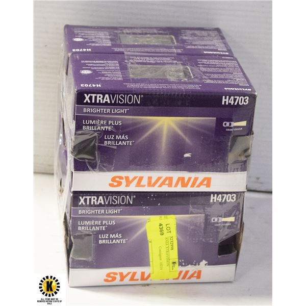 SET OF 4 SILVANIA XTRAVISION BULBS