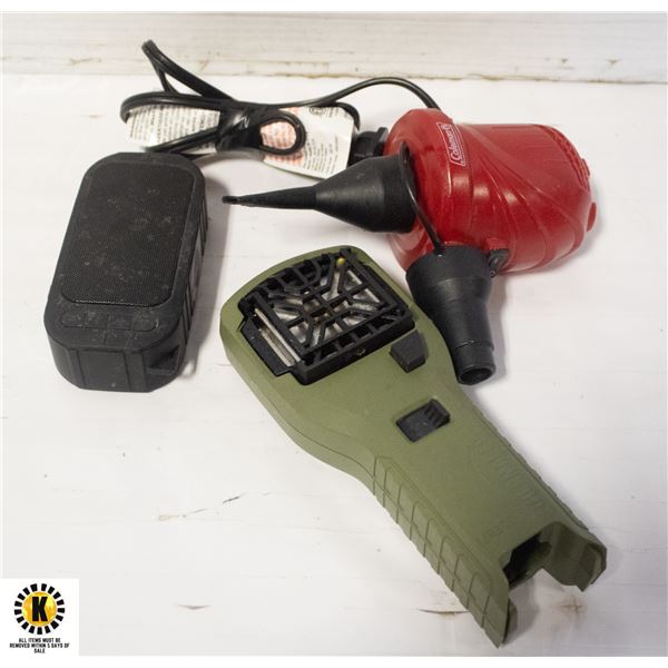 COLEMAN AIR PUMP W/THERMOCELL & BLUETOOTH SPEAKER