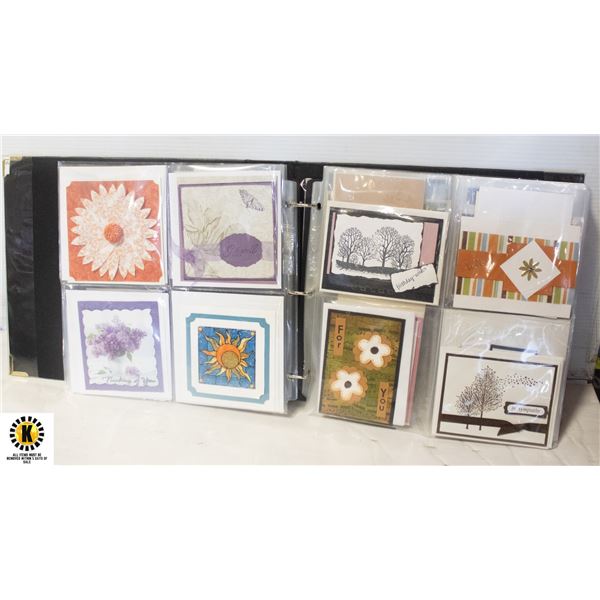 LARGE ALBUM WITH OVER 50 HANDMADE CARDS FOR