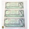 Image 1 : 3 CANADA CENTENNIAL $1 BILLS