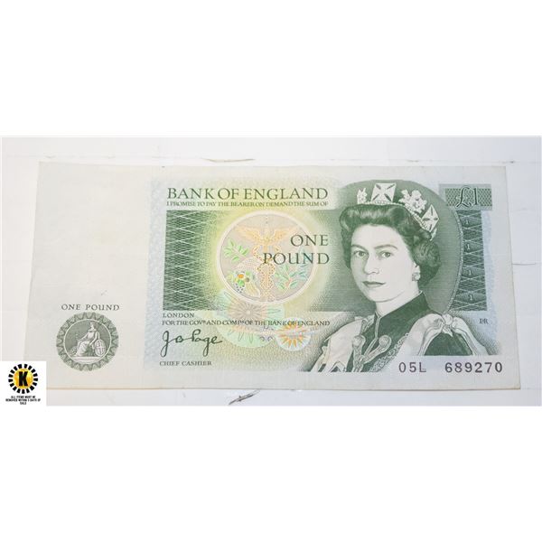 OLD BANK OF ENGLAND $1 POUND NOTE