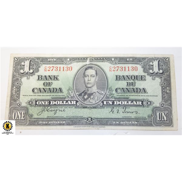 1937 CANADA $1 BILL