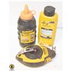 Image 1 : STANLEY CHALK LINE WITH 2 BOTTLES OF CHALK