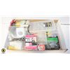 Image 1 : LARGE FLAT OF MISC PARTS AND FASTENERS