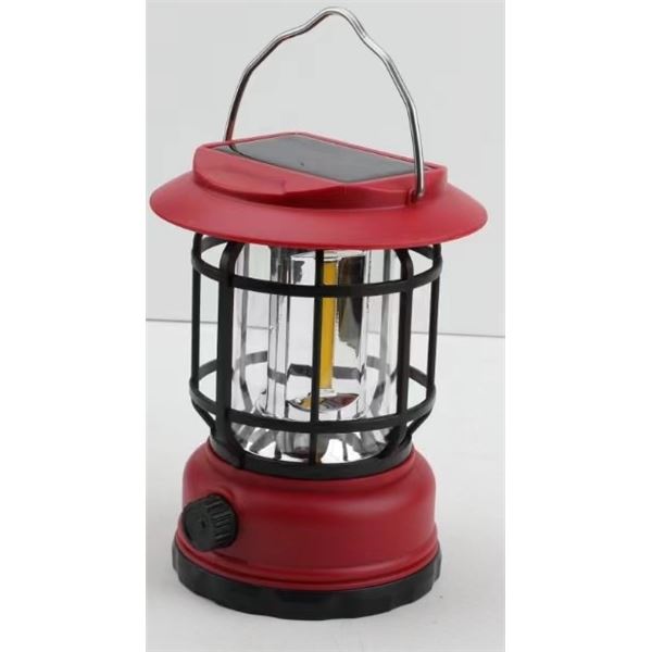 NEW LARGE SIZED SOLAR + RECHARGEABLE LED LANTERN