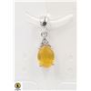 Image 1 : #28-HEATED YELLOW SAPPHIRE PENDANT