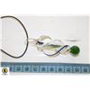 Image 1 : BLOWN GLASS TWIST NECKLACE 18"