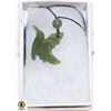 Image 1 : BC JADE HUMMINGBIRD  ADJUSTABLE CORD NECKLACE