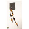 Image 1 : PAIR OF AMBER DANGLE EARRINGS