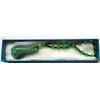 Image 2 : 1)  NATURAL JADE PENDANT ON A 26" GLASS AND BEAD
