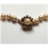 Image 2 : 2)  VINTAGE CREAMY 18" PEARL NECKLACE WITH FANCY