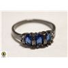 Image 1 : SAPPHIRE  RING .925 SILVER SIZE 8 1/2
