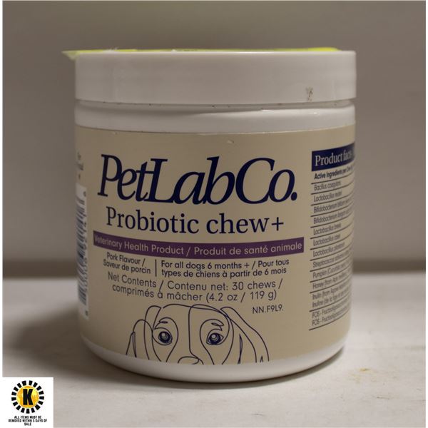 NEW SEALED BOTTLE PETLAB CO PROBIOTICS